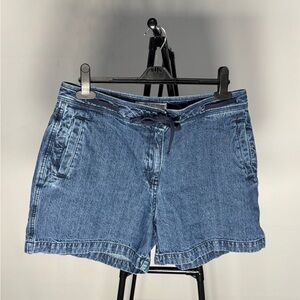 Denim Drawstring Women’s Shorts - Blue Geoffrey Beene